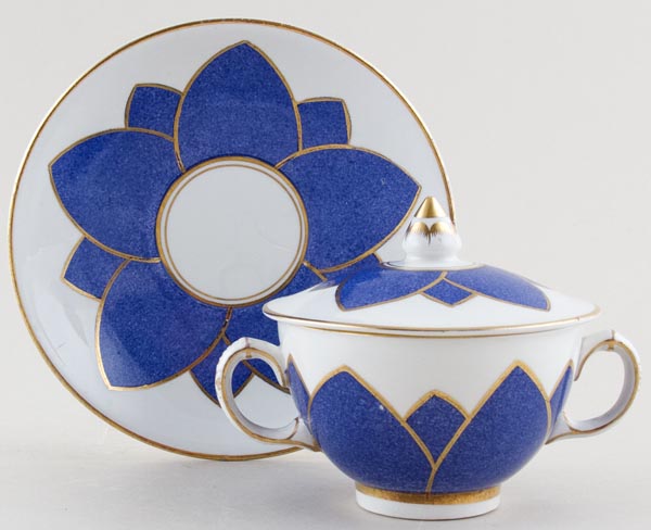 Covered Breakfast Cup & Saucer c1930